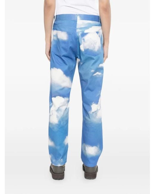 Vaqueros Con Nubes Estampadas Moschino de hombre de color Blue