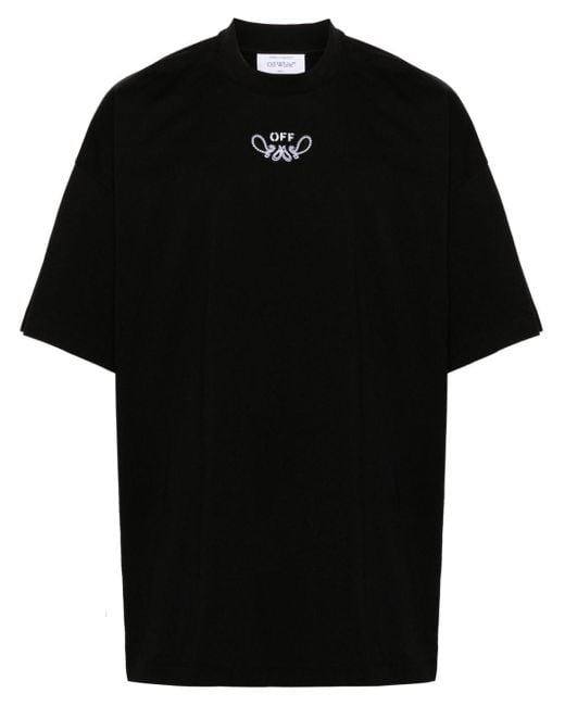 Off-White c/o Virgil Abloh Black Bandana Arrow Cotton T-shirt for men