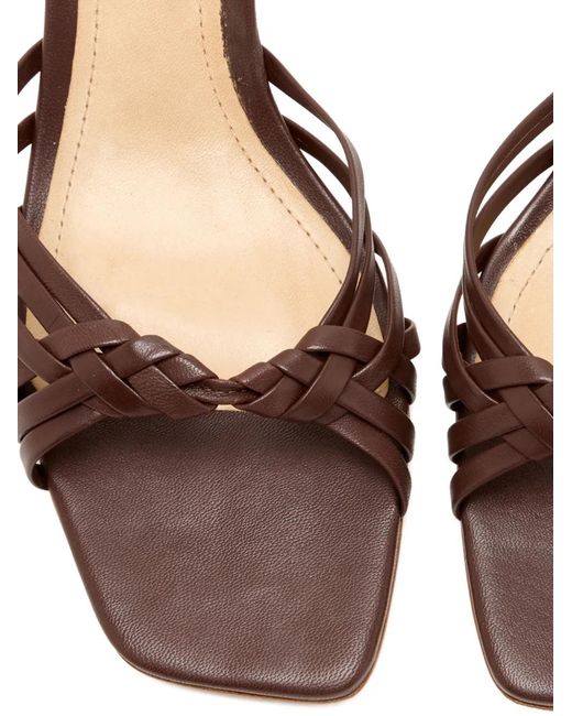 SCHUTZ SHOES Brown Tara Woven-Strap Sandals
