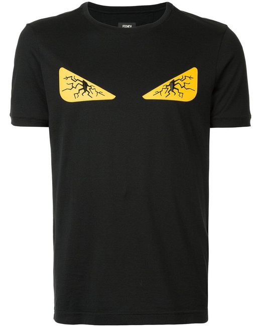 Fendi Black Bad Bugs T-shirt for men
