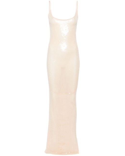 Sequinned slip dress Rick Owens de color White