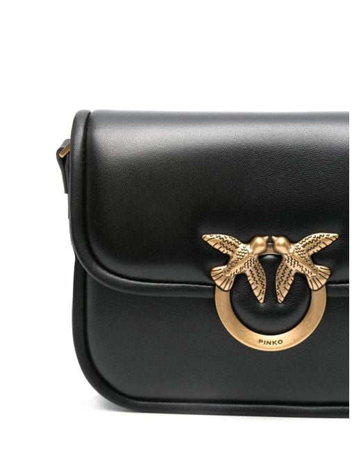 Pinko Black Love Box Bag Flap Mini Nappa By