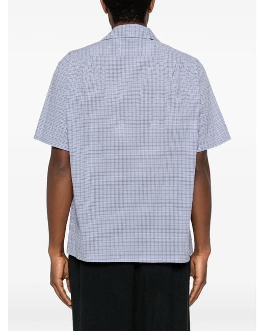 Maison Margiela Blue Printed Cotton Shirt for men