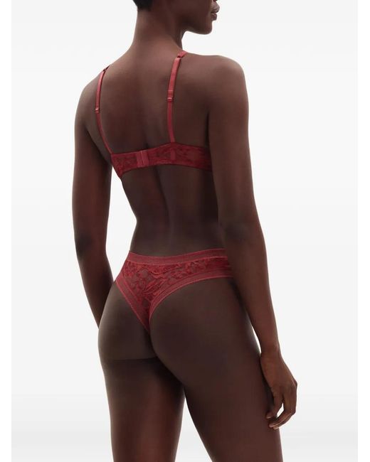 Eres Pink Pistil Lace Thong
