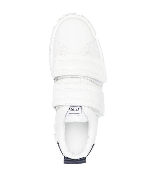Versace White Flat Shoes for men