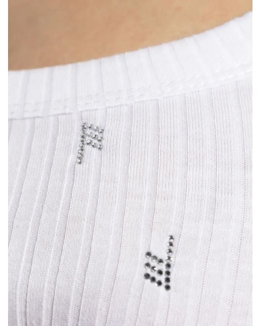 The Attico White All-Over Print Logo Top