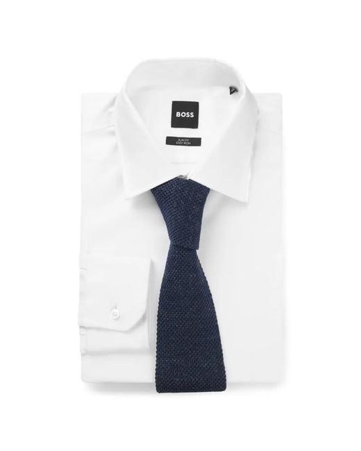 Boss Blue X Beckam Knitted Tie for men