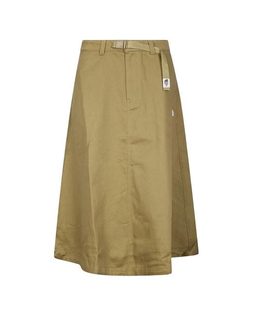 The North Face Green M66 Belted Twill Midi Skirt