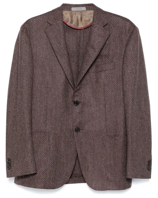 Corneliani Brown Single-Breasted Blazer for men