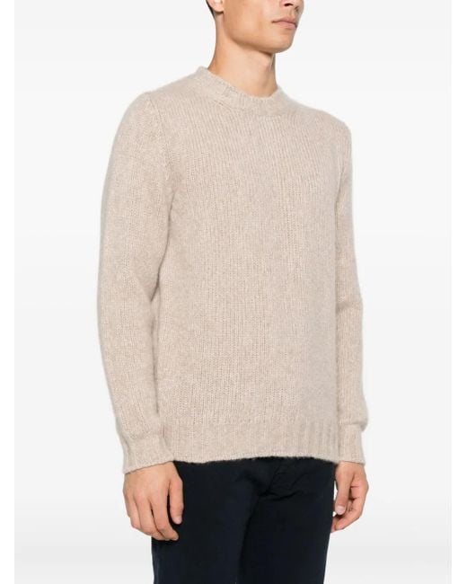 Fedeli Natural Crew-Neck Sweater for men
