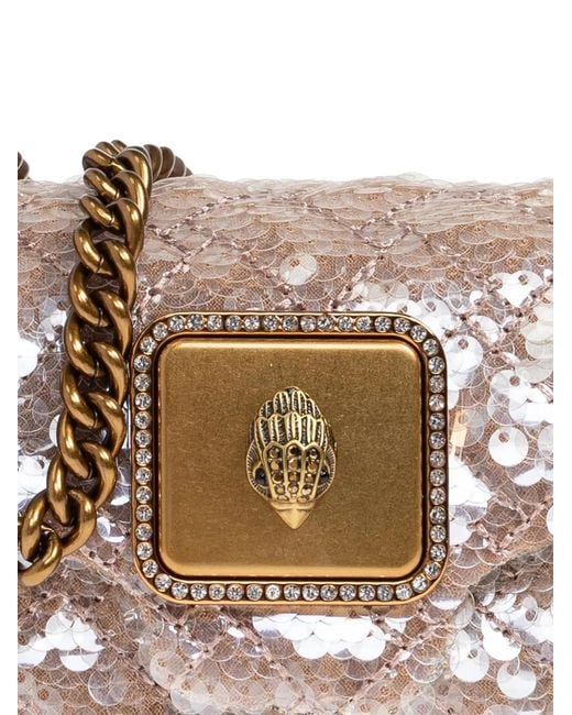Kurt Geiger Natural Nano Long Pimlico Sequin-Embellish Shoulder Bag