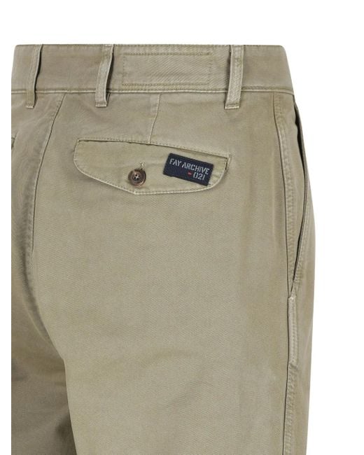 Fay Natural Cotton Trousers for men