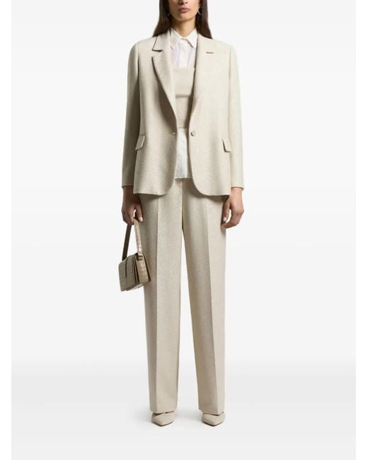 Peserico Natural Single-Button Blazer