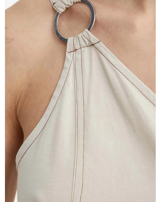 Résumé White Ring Detail One-Shoulder Dress