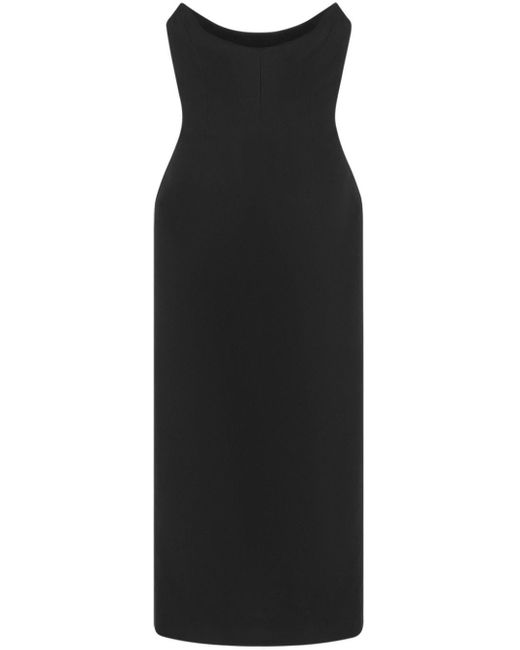 Versace Black Strapless Bustier Gown