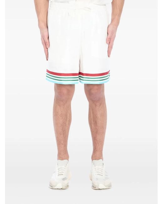 メンズ Casablanca Casa Way World Series バミューダショーツ White