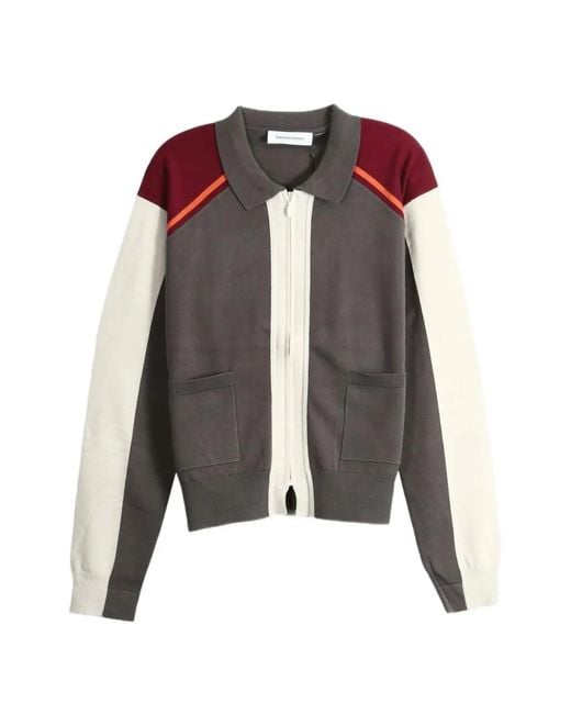 Kiko Kostadinov Gray Panelled Zip-Up Cardigan for men