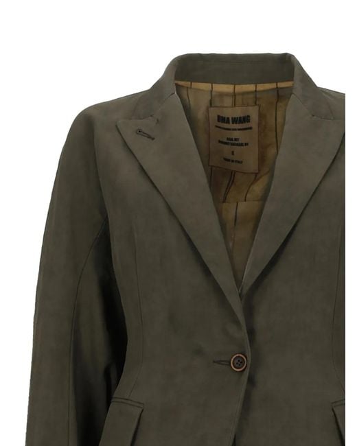 Uma Wang Green Single-Breasted Blazer