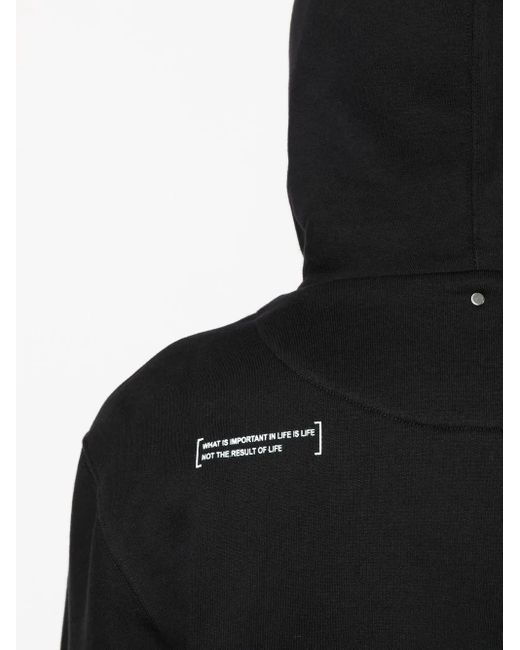 OAMC Black Logo-Patch Pullover Hoodie for men
