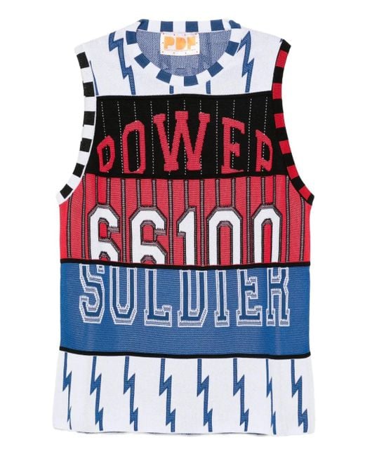 Chaleco con panel de rayo PDF de hombre de color Red