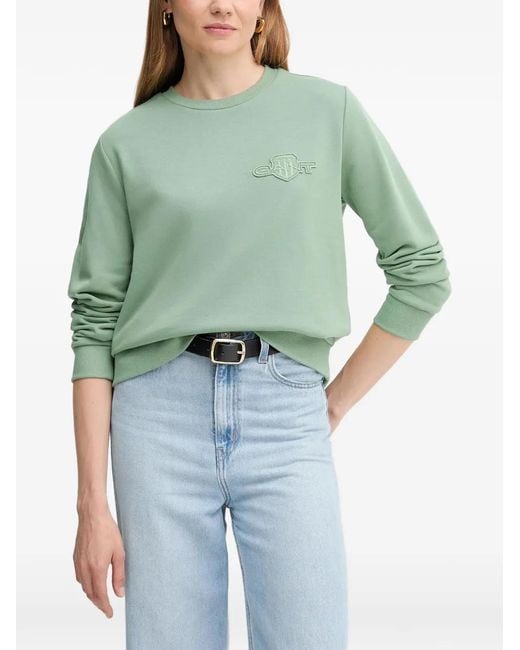 Gant Green Embroidered Sweatshirt
