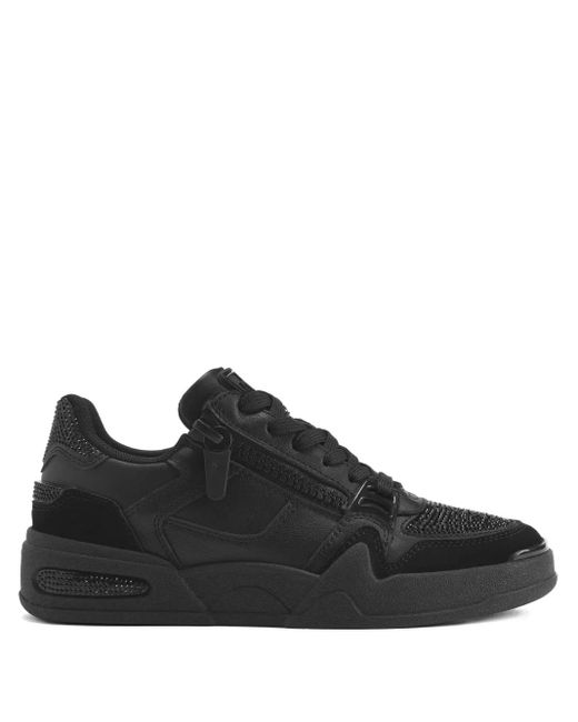 Giuseppe Zanotti Black Gz-Ghost Zip Embellished Sneakers for men