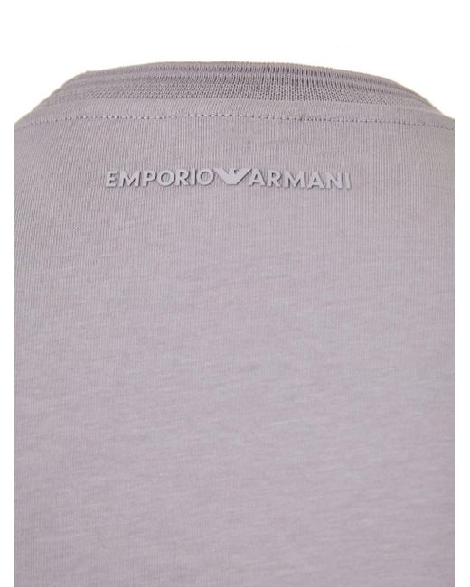 Emporio Armani T-shirt Met Logoprint in het Purple voor heren