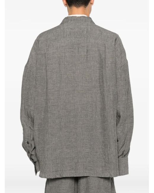 Ziggy Chen Gray Veste Croisée À Carreaux Prince De Galles for men