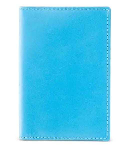 Comme des Garçons Blue Leather Bi-Fold Wallet