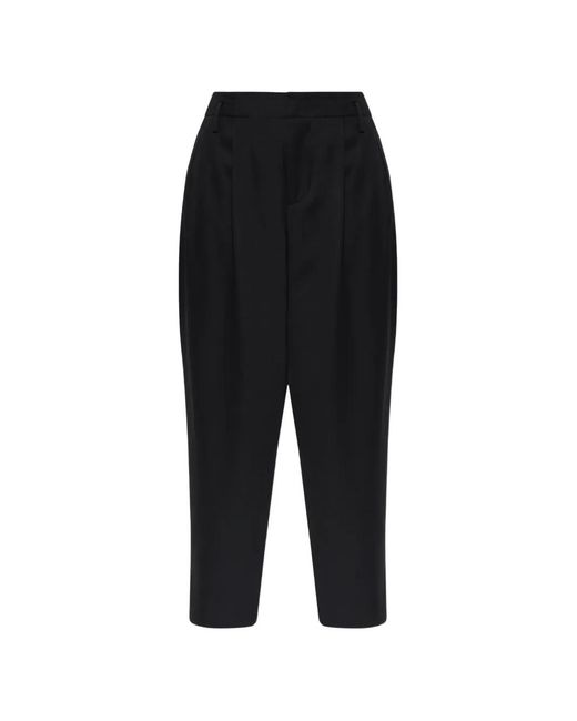 KENZO Black Tailored Pleated Trousers