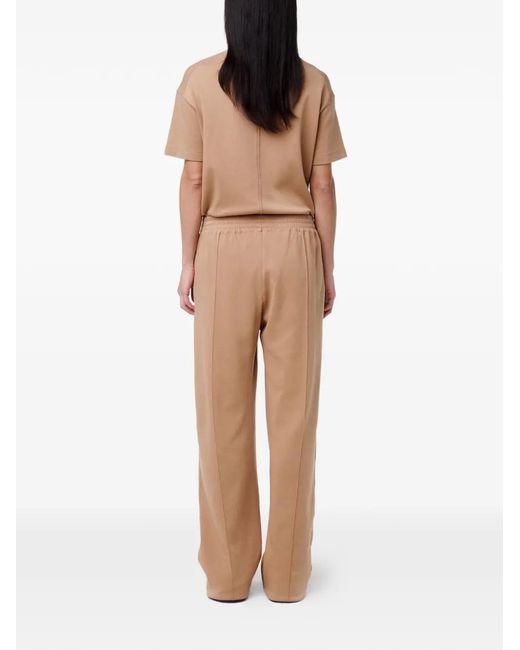 Another Tomorrow Natural Luxe Seamed T-Shirt