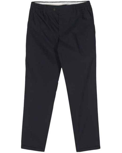 PT Torino Blue Elasticated-waist Tapered Trousers for men