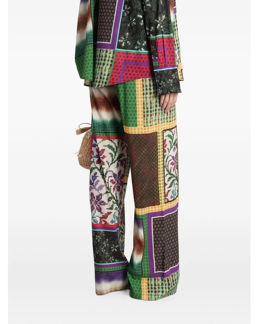 Pantalones Con Estampado Patchwork Siedres de color Red