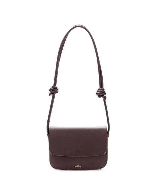 La Portegna White Lucía Knotted-Strap Shoulder Bag