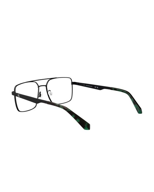 Calvin Klein Black Rectangle-Frames Glasses for men