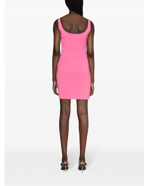 Moschino Mini-jurk Met Diepe Ronde Hals in het Pink