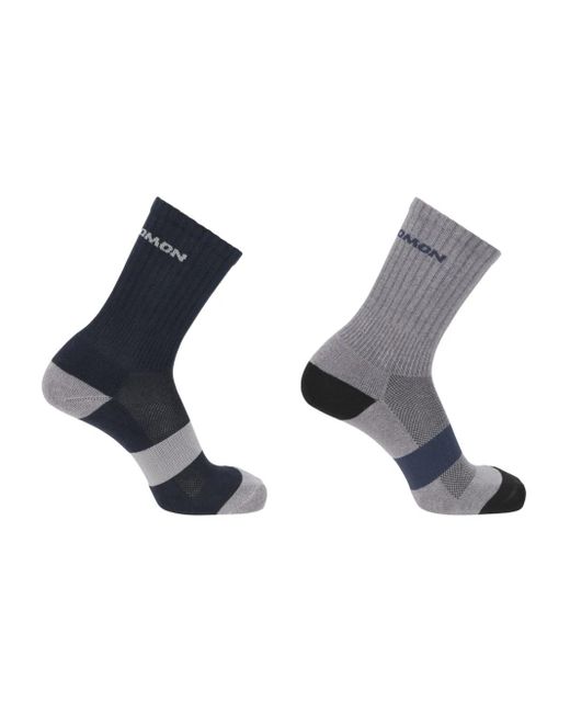 Salomon Blue Evasion Crew Mesh-Panel Socks (Set Of Two) for men