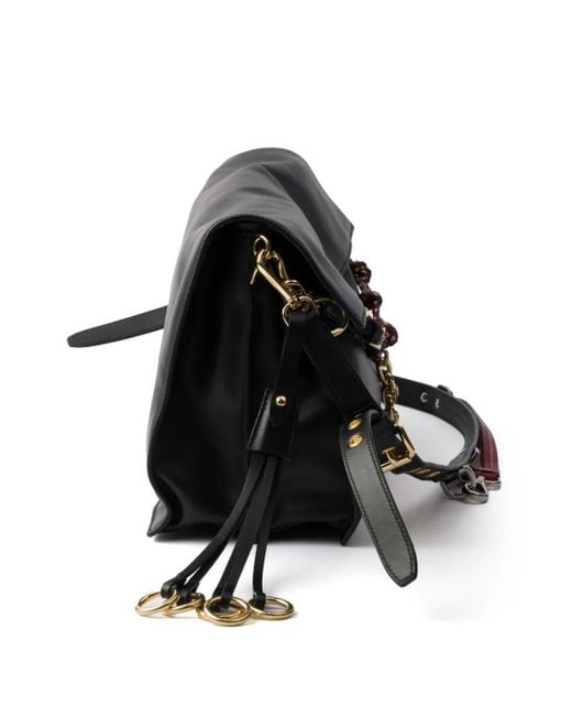 Prada Soft Sound ショルダーバッグ L Black