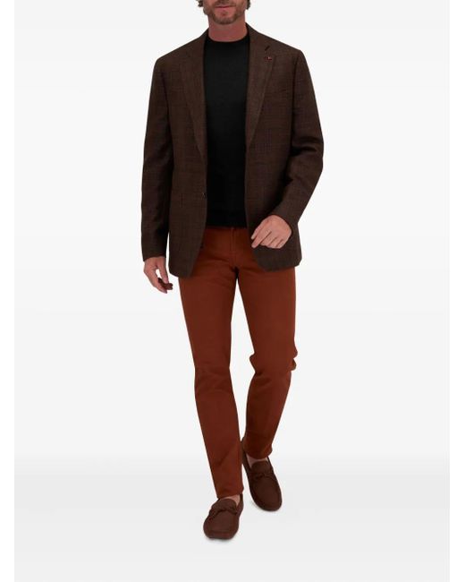 Fedeli Blue Round-Neck Sweater for men
