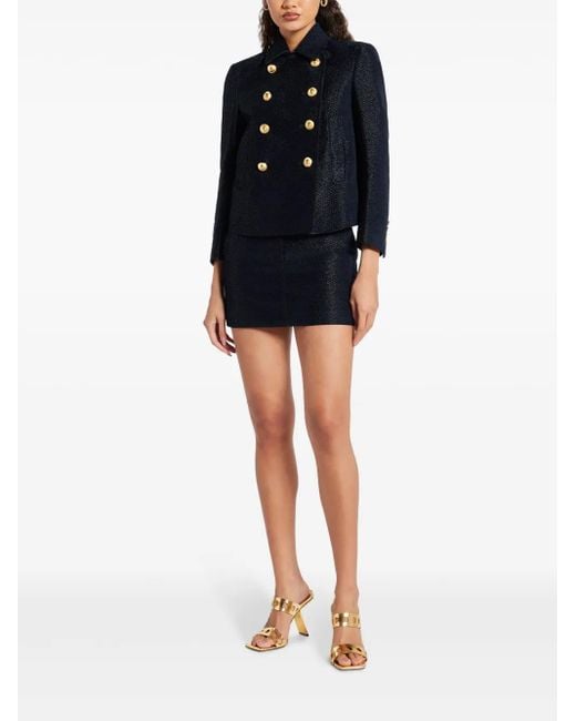 Tom Ford Blue Cropped Peacoat