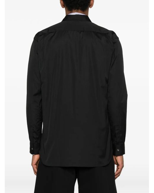 Comme des Garçons Black Chest-Pocket Long-Sleeves Shirt for men