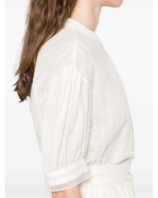 Camiseta con hilo metalizado Twinset de color White