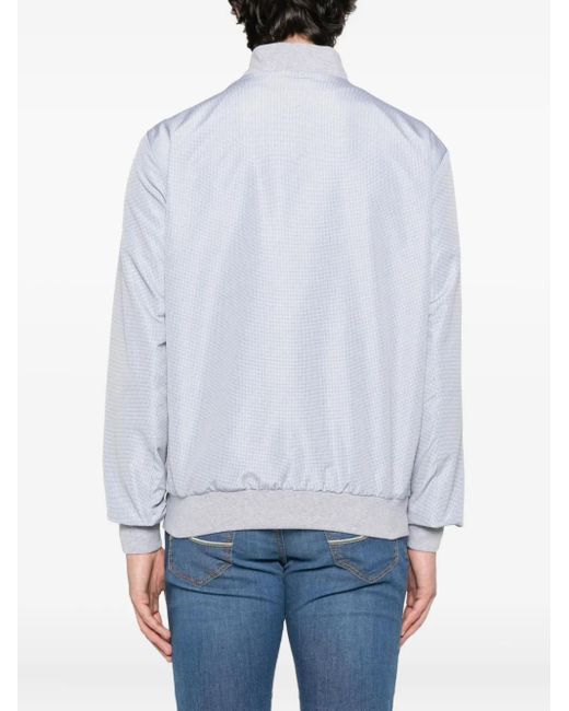 Kiton Karierte Bomberjacke in White für Herren