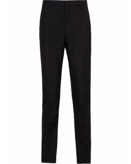 Prada Broek Van Wolblend in het Black voor heren