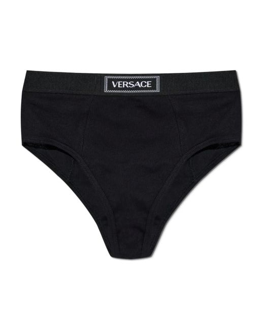 Versace Slip Met Logoband in het Black