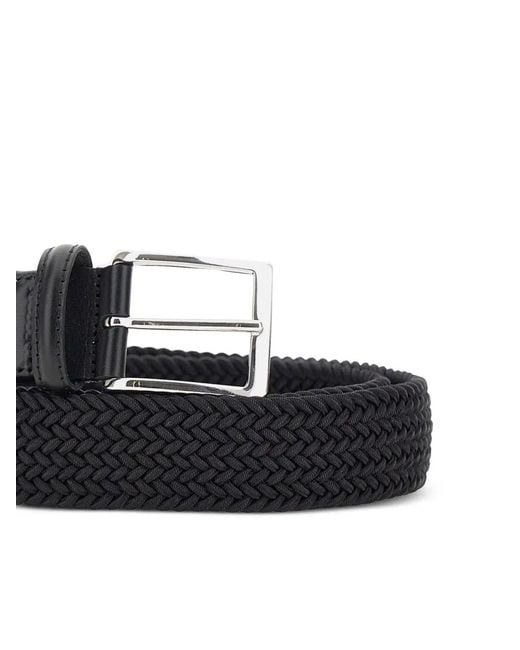 Athison White Braided Belt for men