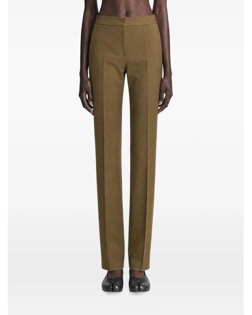 Max Mara Natural Pressed-Crease Straight-Leg Trousers