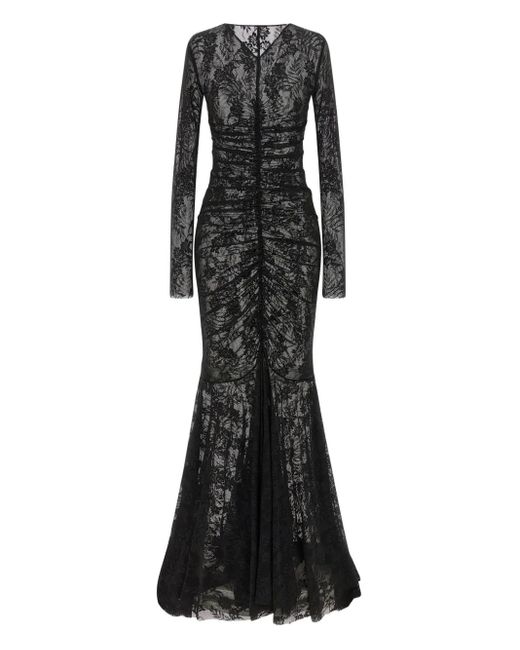 Norma Kamali Black Fishtail Maxi Dress