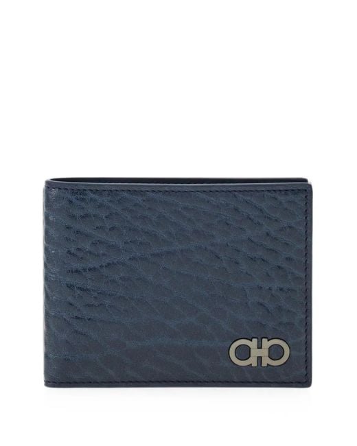Ferragamo Blue Gancini Wallet for men