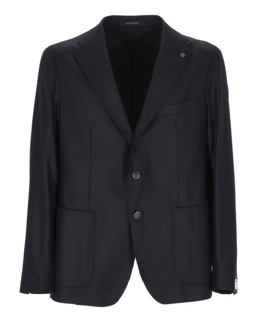 Tagliatore Black Button Single-Breasted Jacket for men